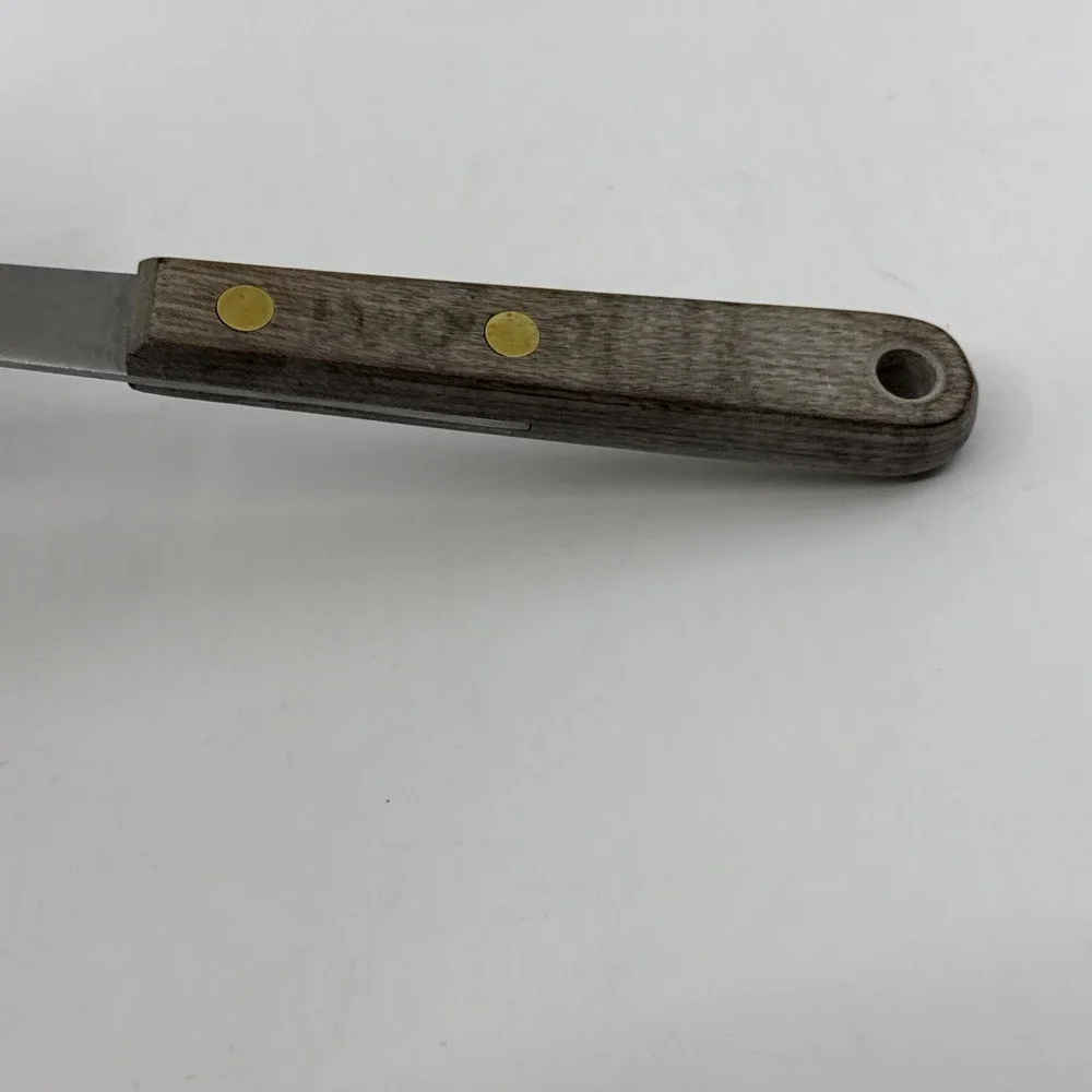 Robinson Knife Co Stainless Pie Cake Server Wood Handle Serrated Flatware 12